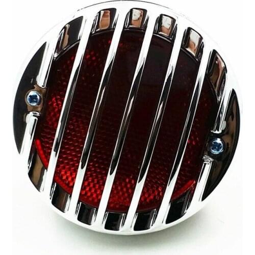 12V Plastic Grille Chrome Running Tail Brake Light for Harley Honda Kawasaki Suzuki Yamaha Custom