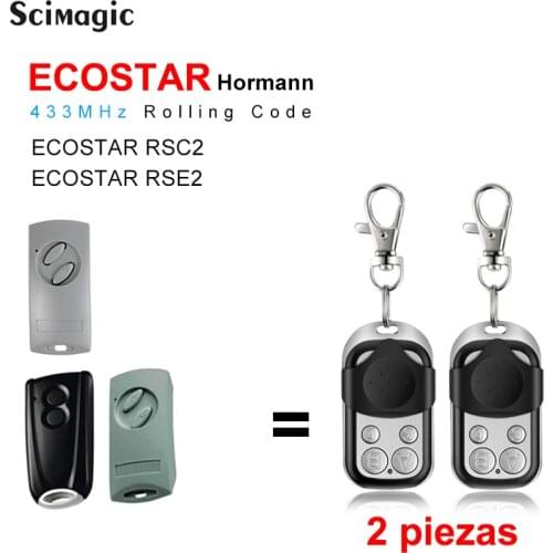 2PCS Hörmann ECOSTAR RSC2 RSE2 Liftronic 500 700 800 Compatible Remote Control Rolling Code ECOSTAR RSC 2 RSE 2 Newest