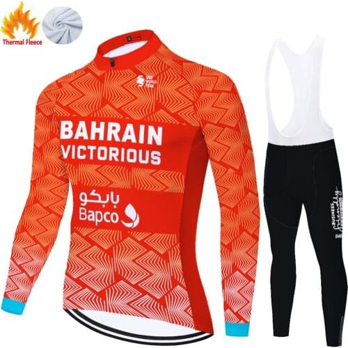 2021 BAHRAIN Winter Thermal Fleece Koszulka Rowerowa Meska Tricotas De Ciclismo Hombre Maillot Ciclismo Hombre Ciclismo