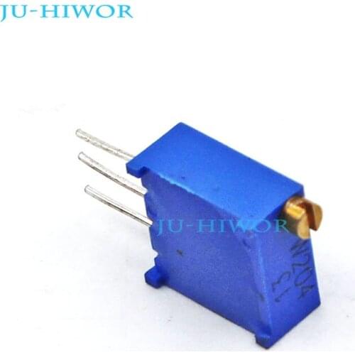 50pcs/lot) 3296 204 200K ohms potentiometer 3296W Trimming Potentiometer Variable Resistor