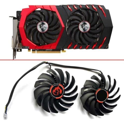 95MM PLD10010S12HH 4PIN RX 580 GPU Cooler Fan For MSI GTX 960 GTX980Ti GAMING GTX 950 GTX 1060 1080 RX 470 GAMING Graphic Card