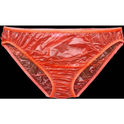 ABDL PVC Adult Baby Plastics Bikini Pants New Underwear Color Red