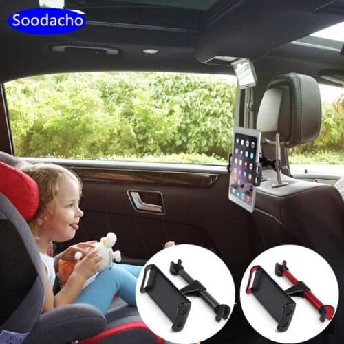 Soodacho Car Rear Pillow Phone Holder Tablet Holder Stand For iPhone ipad Headrest Mounting Bracket
