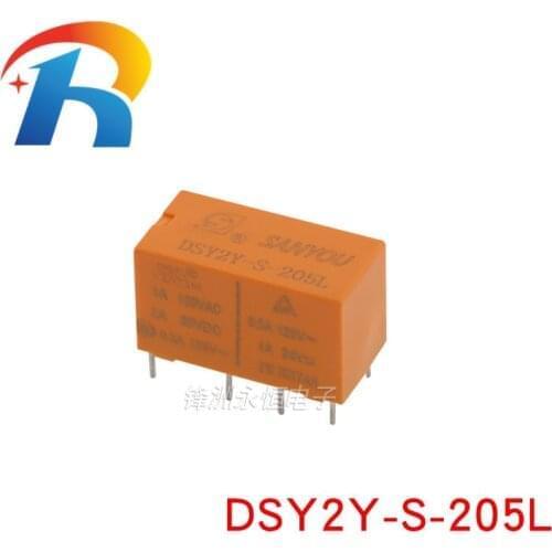 Free shipping 100PCS DSY2Y-S-205L/DSY2Y-S-212L/DSY2Y-S-24L 5/12/24VDC two sets of 8PIN 1A120VAC instead of HFD27-012-S