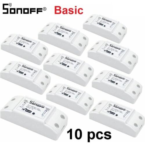 1-10 pcs SONOFF Basic Wifi Smart Switch DIY 10A Wireless Remote Switch Light 220v Wifi Timer Smart Home Google Alexa