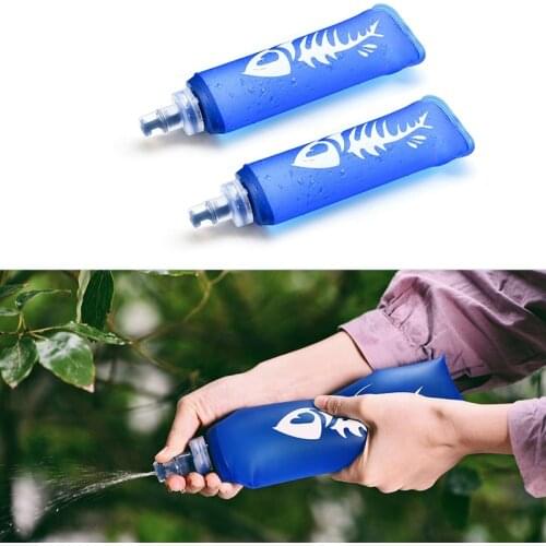 2Pack Soft Flask Water Bottle Collapsible Water Bottles 250Ml for Running Hiking Cycling Climbing