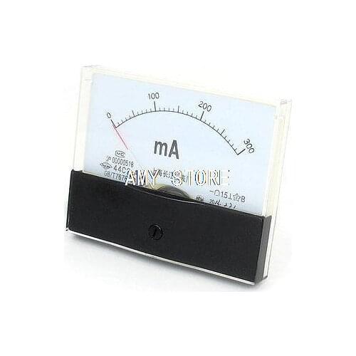 DC 0-300mA Analog AMP Current Panel Meter Ammeter Gauge 44C2-A