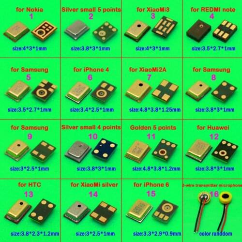 Cltgxdd 16models Speaker Microphones Inner MIC Repair Parts For iPhone 6 for Samsung 9300 For Sony for NOKIA 7610 for PC Phone