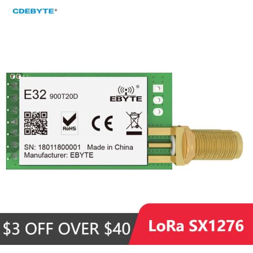 Ebyte E32-868T20D LoRa SX1276 868MHz IoT 20dBm 100mW Wireless Transceiver Module UART Transmitter and Receiver