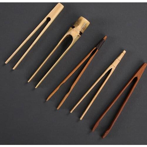 Pu 'er curved bamboo ChaGa tea cup clip Chinese kung fu tea bamboo parts can be made with LOGO tea set CN(Origin)