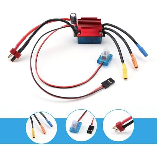25A 35A ESC Electronic Brush Speed Controller Wafterproof 2S Lipo Cells for 1/16 1/18 RC Car Off-road Truck Remote Control