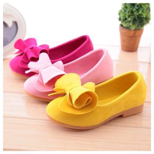 Hot 2019 Children Spring Autumn Female Shoes Single Girls Princess Shoes Kids Casual baby Bow Shoes Size 21-36
