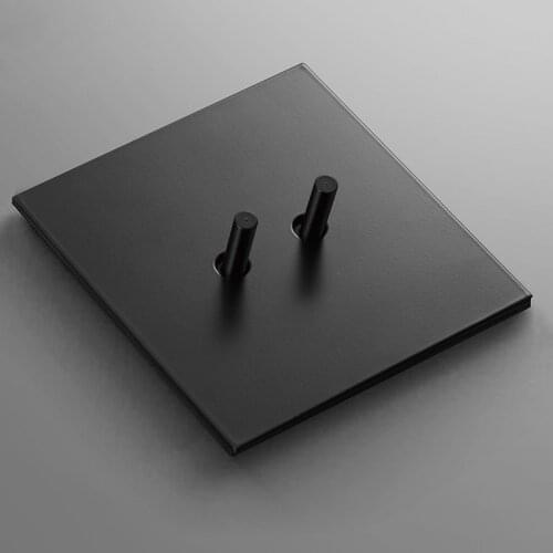 Wall Light Stainless Steel Panel Toggle Switch Vintage Lighting Switch Brass Lever 1-4 Gang 2 Way Wallpad Switch for Living Room