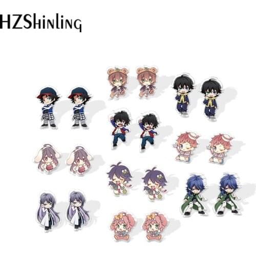 2020 New Hypnosis Mic Stud Earring Ichiro Dice Resin Acrylic Earrings Epoxy Handmade Jewelry
