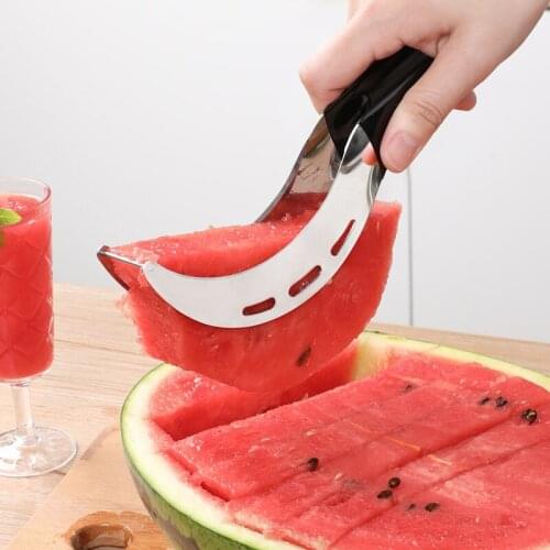 Stainless steel large size watermelon knife kitchen household creative watermelon cutter fruit meat slicer tool