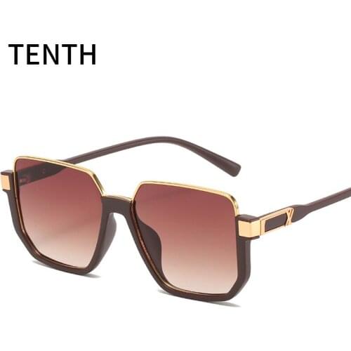 New Arrival Oversized Glass Men Square Quality Sunglasses Male Female Fashion Outdoor Driving Sun Protection Eyewear