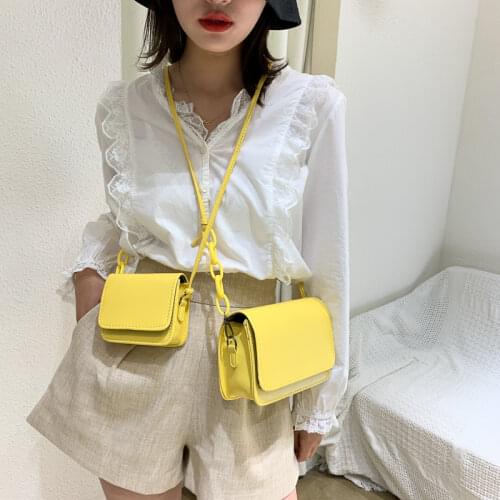 Simple Fashion Women Small Square Shoulder Crossbody Bags Candy Color Lady Acrylic Chain Messenger Bag Female Purse Handbags
