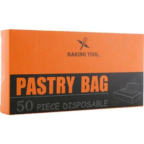 50pcs/box Transparent PE Disposable Thickened Decorative Bag Cake Cookie Decorating Baking Tool Kitchen Tool