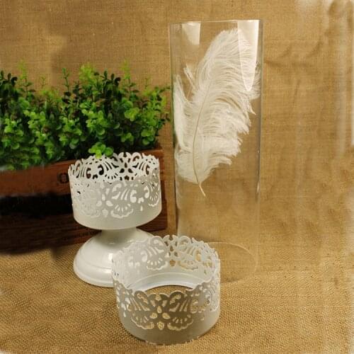 Factory Direct Iron glass candlestick Home Decoration European simple retro wedding Candlestick wholesale