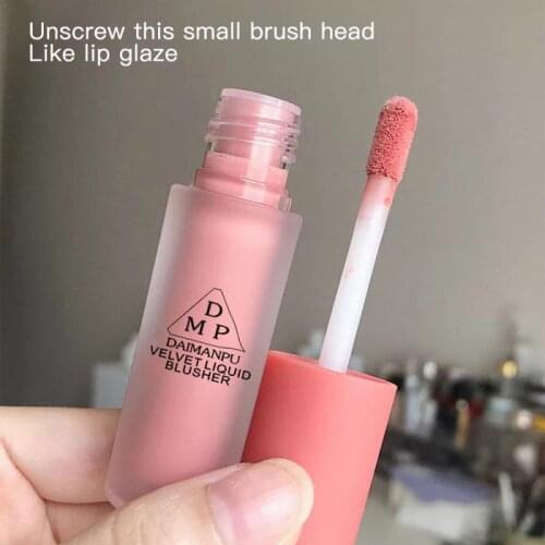 Rose Matte Blush Velvet Silky Liquid Blush Face Pallete Pigmented Cheek Blusher Powder Contour Shadow Pink Blush Makeup TSLM2