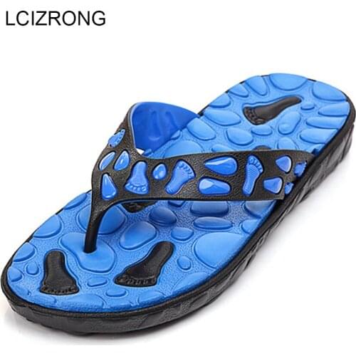 LCIZRONG Massage Flip Flops Men Beach 5 Colors Home Slippers Unisex 3D Comfortable Slippers Non-slip Bathroom House Male Sandals