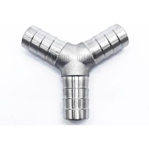 304 Stainless Steel Y-Shape Tee Barb Hose Fittings 6mm- 25mm 3 Way Hose Tube Barb Barbed Coupling
