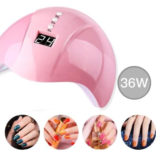 36W smart induction nail lamp LED/UV phototherapy lamp three-step timing phototherapy machine nail polish glue baking lamp