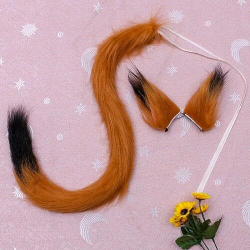 Sexy Anime Cat Fox Ears Tail Furry Animal Headband Prop Halloween Cosplay Xmas Costume Hen Party Gift wedding birthday New Year
