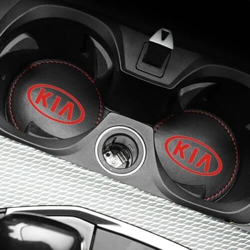 1pcs Car Cup Holder Coaster Non slip Pad Mat Interior Decoration For KIA K2 K3 K5 K6 Sorento Sportage R Rio Soul