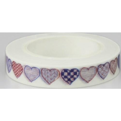 2pcs 0.8cm Cute heart Washi Tape adhesive tape DIY decoration Scrapbooking Sticker Label Masking Tape School Office Supply