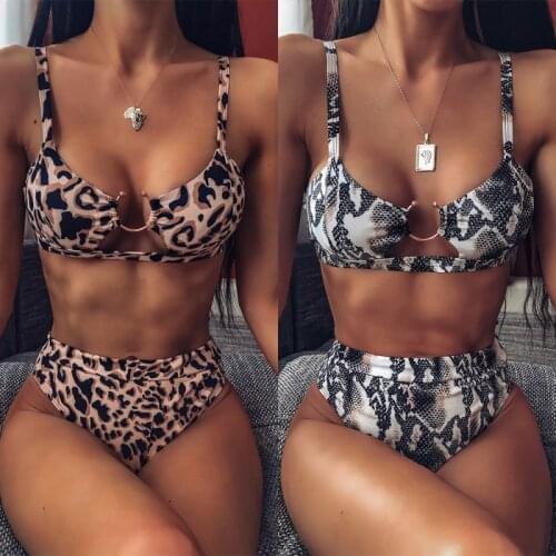 2020 Brand Sexy Women High Waist Bikini Swimsuit Swimwear Female Bandeau Thong Brazilian Biquini Bikini Set Bathing Suit Bather