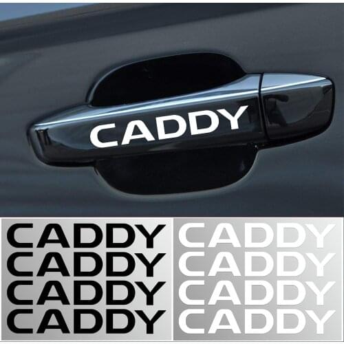 4x Car Door Handle Wiper Trim Stickers for Volkswagen VW Golf 4/Blue Motion MTM Polo Caddy Passat TSI Beetle Touareg TDI R32 MK4