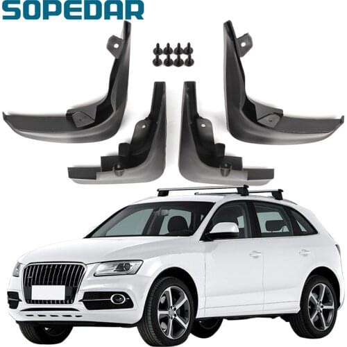 SOPEDAR 4PCS Set Molded Mudflaps For Audi Q5 2012 2013 2014 2015 2016 2017 Splash Guards Front Rear Mudguards Fender Mud Flaps