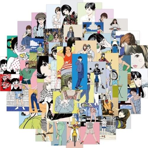 50pcs girl Style Sticker Travel Retro Graffiti Building Stickers for DIY Sticker on Luggage Laptop Bicycle Fridge Car Snowboar