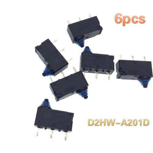 6pcs original D2HW car door lock micro switch 3 feet waterproof touch switch D2HW-A201D for Opel Zafira Cadillac BLS Astra