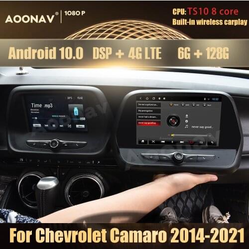 128GB 1din Android Car Radio GPS For Chevrolet Camaro 2014 2015 2016 2017 2018 2019 2020 car multimedia player Stereo receiver