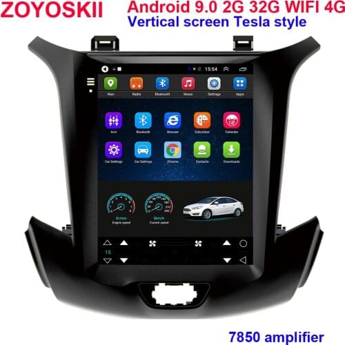 64G 8 Core Android 9.0 10.4 inch vertical screen Tesla style car gps radio navigation carplay for Chevrolet new Cruze 2015-2020