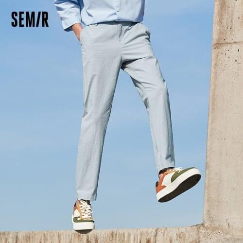 SEMIR Casual Pants Men 2021 New Summer Classic Solid Comfortable Feet Trousers Slim Section Fashion Pants For Man