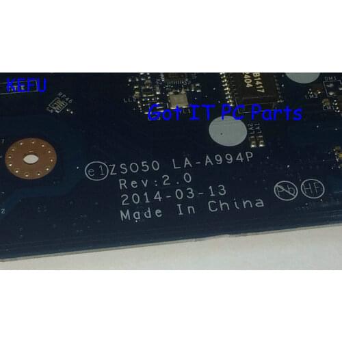 FAST DELIVERY,NEW ITME,15-R MAINBOARD ZSO50 LA-A994P REV : 2.0 For HP 15-R 15T-R Laptop Motherboard ,ONBOARD CPU N3540