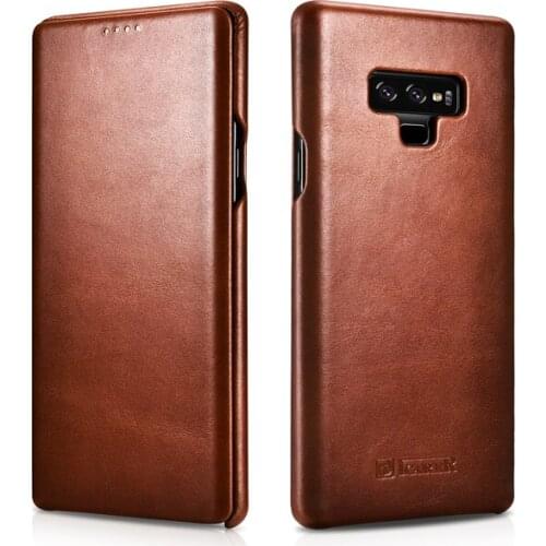 Genuine Leather Flip Case for Samsung Galaxy Note 9 Vintage Business Cowhide Slim Smart Phone Cover for Samsung Note 8