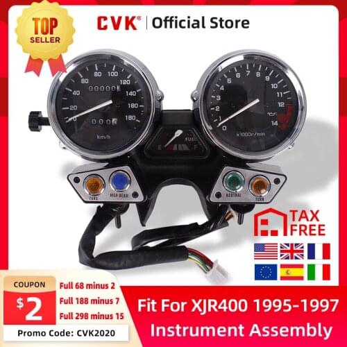 CVK Instrument Assembly Gauges Meter Cluster Speedometer Odometer Tachometer For YAMAHA XJR400 XJR 400 1995 1996 1997 95 96 97