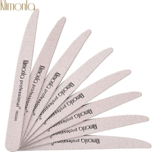 50Pcs/Lot Double Side Sanding Nail File 180/240 Grit Wooden Gray Nail Art Buffer Block Washable Manicure Pedicure Tools File