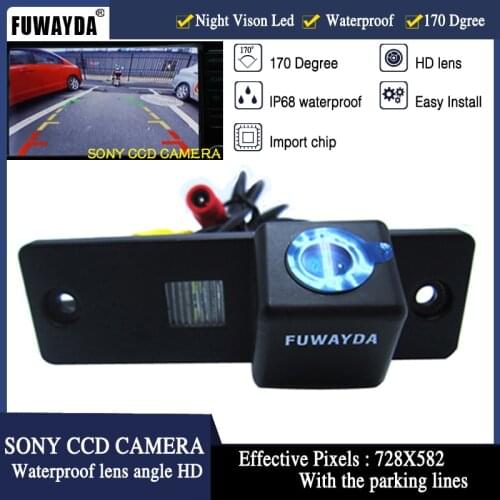 FUWAYDA Free Shipping SONY CCD Chip Car Rear View Reverse Mirror Image With Guide Line CAMERA for TOYOTA HIACE / Fortuner / SW4