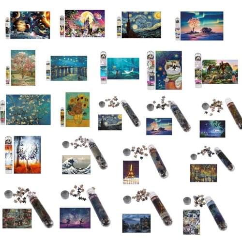 Hot 150/234 Pcs Multi-type Landscape Puzzle Game Test Tube Packaging Educational Toys Or Adults Puzzle Toys Kids home games