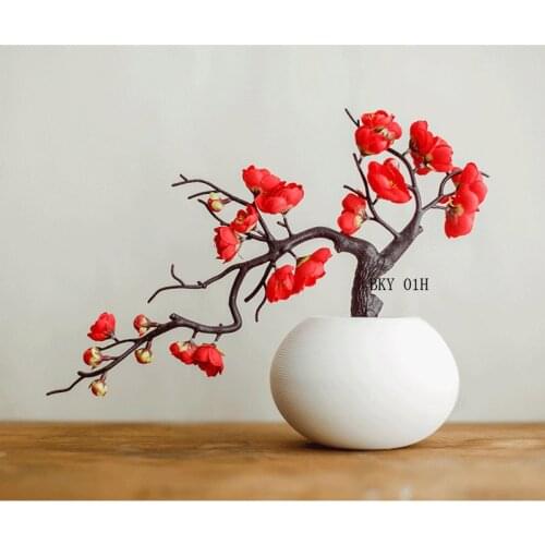 Fake Flower Simulation Plum Blossom Peach Blossom Living Room Home Furnishing Study Room Decoration Tea Table Decoration