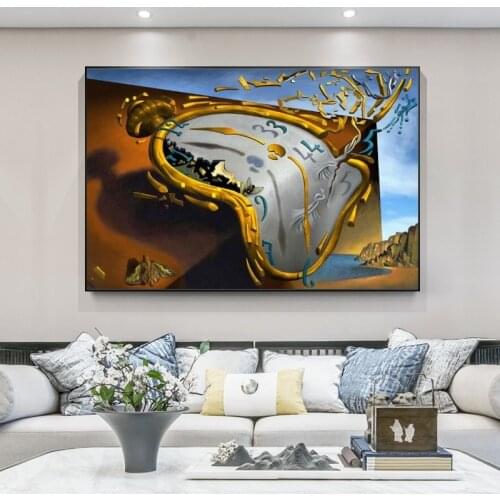The Persistence of Memory Canvas Paintings By Salvador Dali Famous Wall Art Posters And Prints Wall Pictures for Home Decor