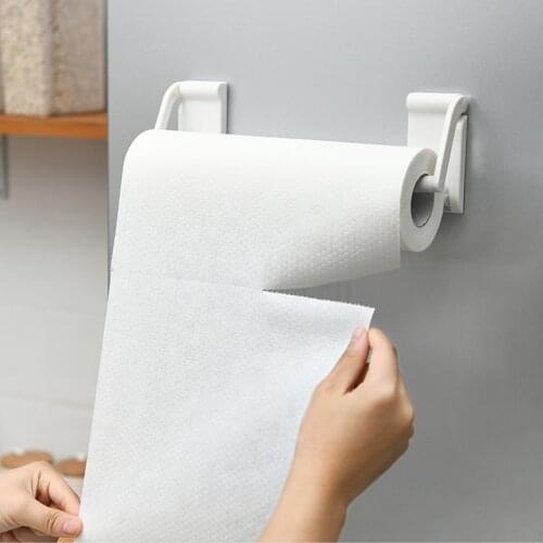 Creative Paper Towel Storage Rack Cling Film Wall Shelf Refrigerator Magnetic Absorption Organizer Kitchen Sundries Supplies