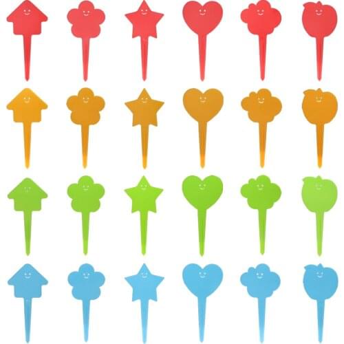 Cute Design Plastic Plant Labels Reusable Waterproof Nursery Flower Bonsai Pot Markers Stakes Garden Greenhouse Decoration Tags