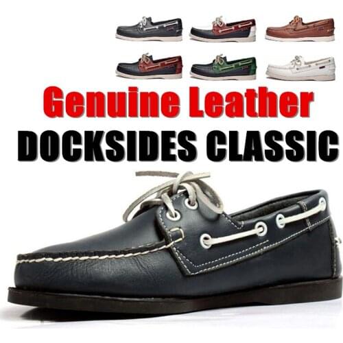 Men Leather Boat Shoes Lace Up Fashion Flat Creepers 46 Moccasins Shoes Mens genuine Leather Casual Shoes Loafers A067