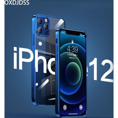 Official Phone Case For iPhone 12 Pro Case Soft Plating Cover For iPhone 11 Case For iPhone 11 12 Pro Max Mini XS XR X 7 8 Plus